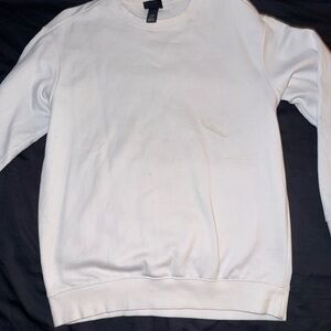 H&M Men's White Crewneck Sweater